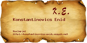 Konstantinovics Enid névjegykártya